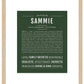 Sammie (female) | Name Art Print