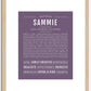 Sammie (female) | Name Art Print