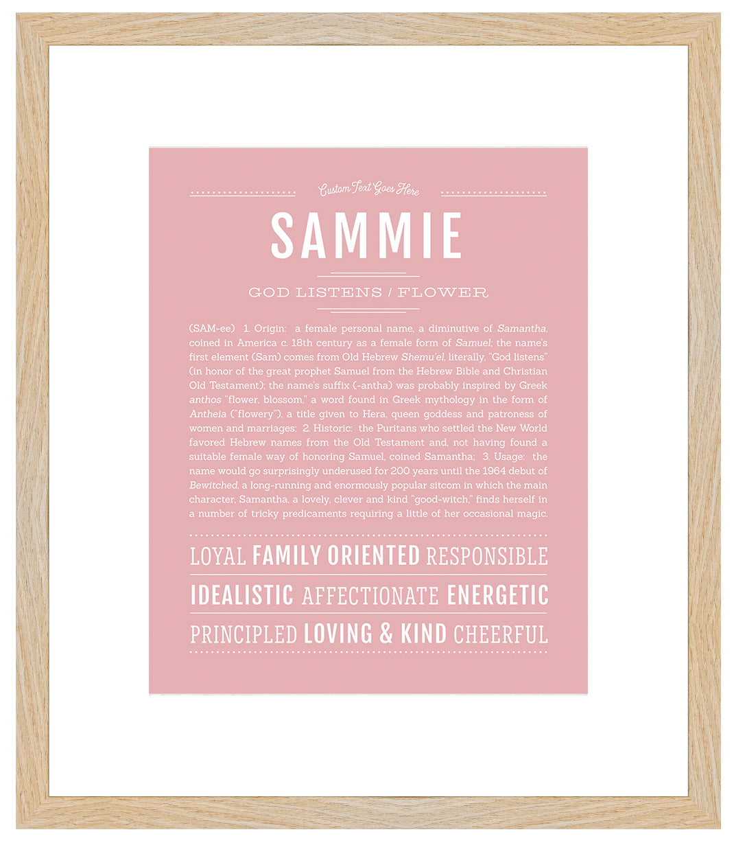 Sammie (female) | Name Art Print