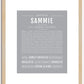 Sammie (female) | Name Art Print