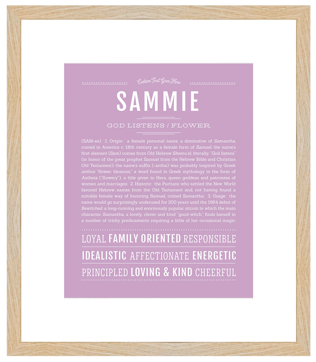 Sammie (female) | Name Art Print