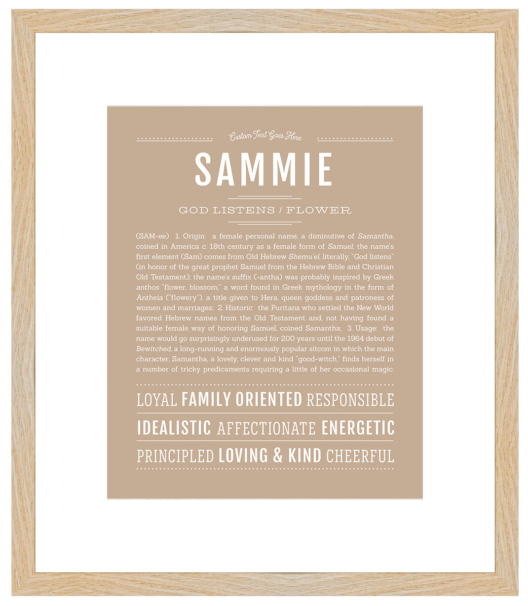 Sammie (female) | Name Art Print