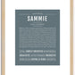 Sammie (female) | Name Art Print