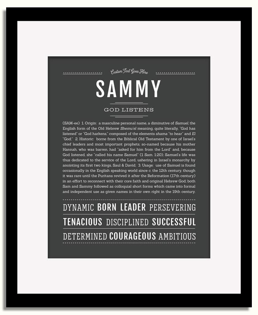 Sammy Personalized Name Meaning Art Prints – Name Stories