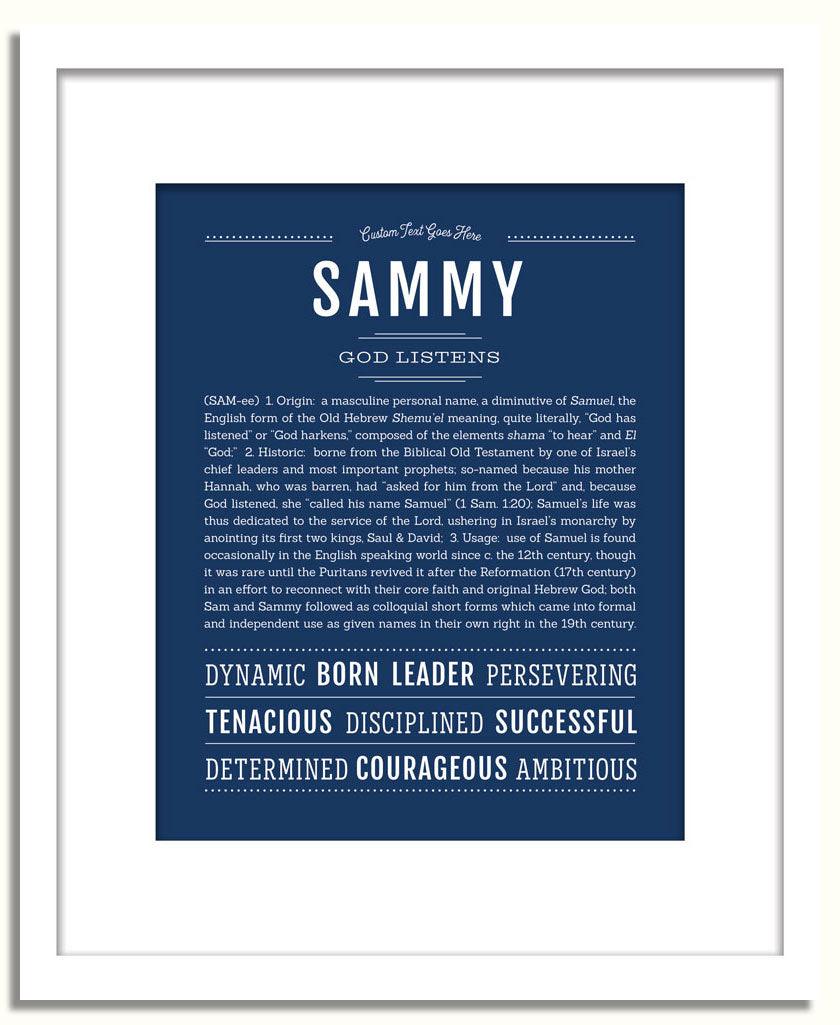 sammyページ Sammy Personalized Name Meaning Art Prints – Name Stories