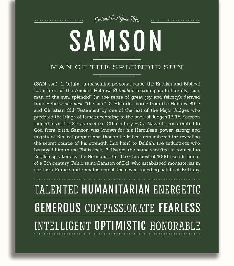 Samson | Name Art Print – Name Stories Samson | Name Art Print – Name Stories