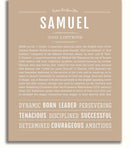 Samuel Personalized Name Meaning Art Prints – Name Stories