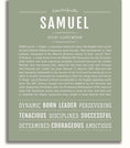 Samuel Personalized Name Meaning Art Prints – Name Stories
