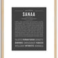 Sanaa | Name Art Print