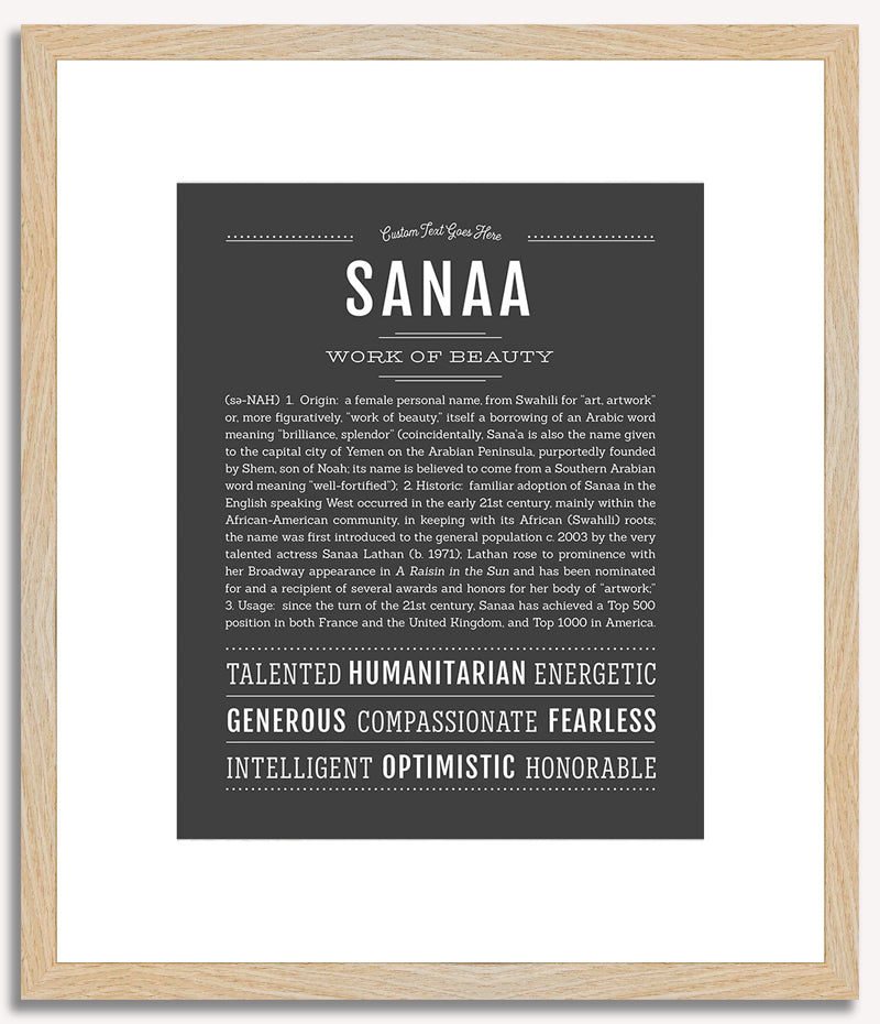 Sanaa | Name Art Print