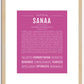 Sanaa | Name Art Print