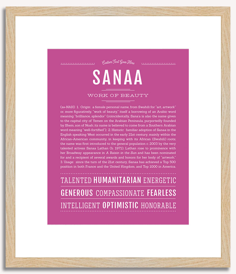 Sanaa | Name Art Print