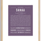 Sanaa | Name Art Print