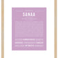 Sanaa | Name Art Print