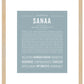 Sanaa | Name Art Print