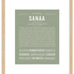 Sanaa | Name Art Print