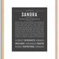 Sandra | Name Art Print