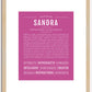 Sandra | Name Art Print