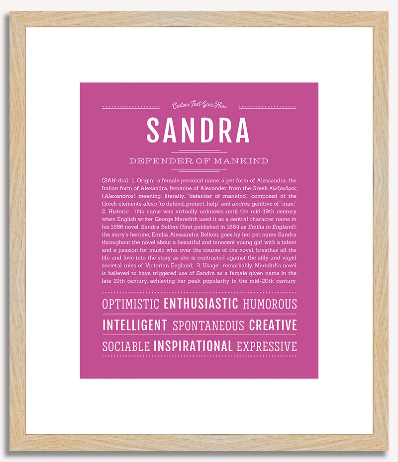 Sandra | Name Art Print