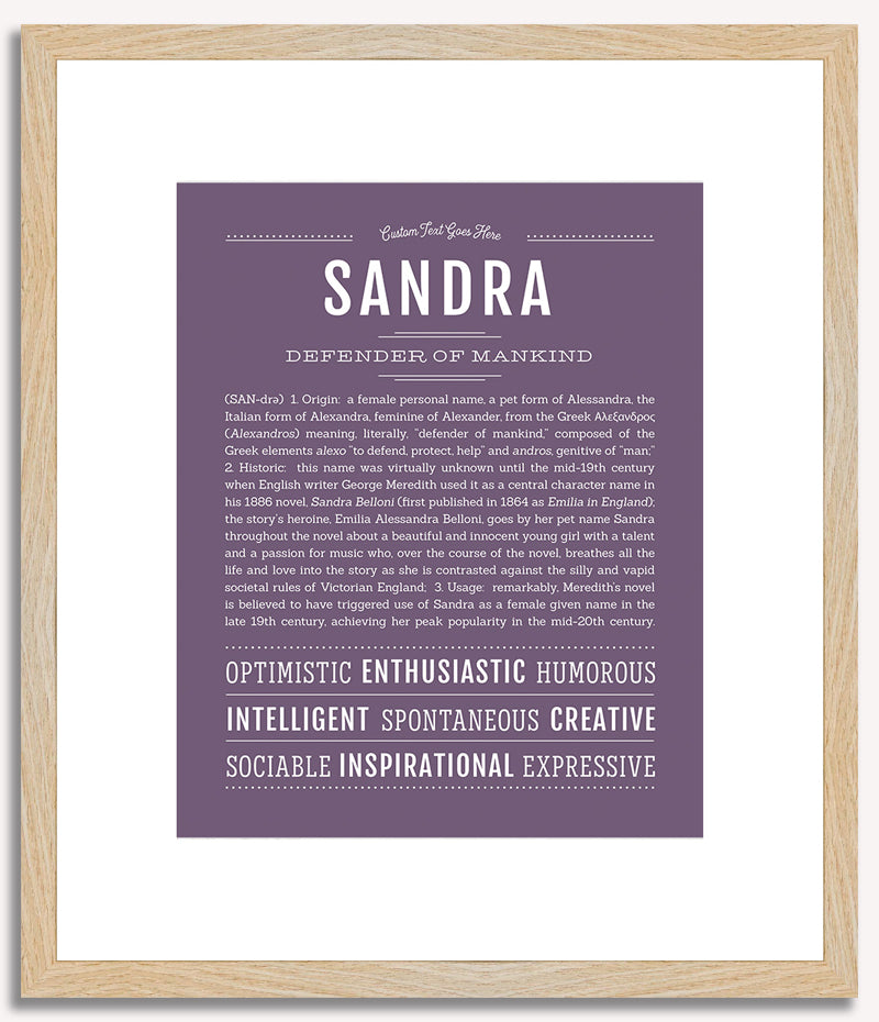 Sandra | Name Art Print