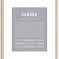 Sandra | Name Art Print