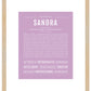 Sandra | Name Art Print