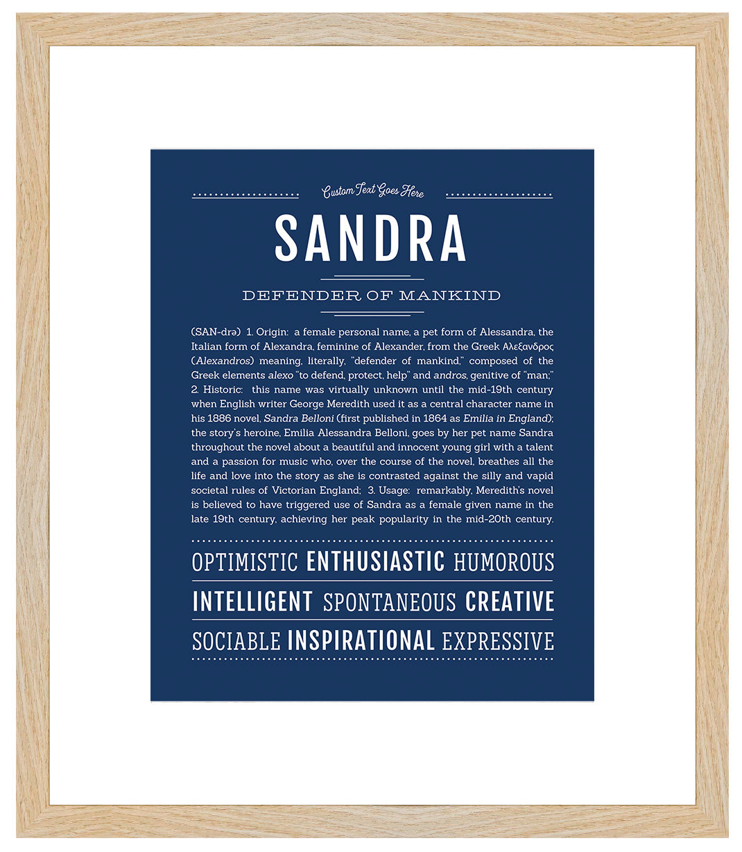 Sandra | Name Art Print