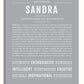 Sandra | Name Art Print – Name Stories