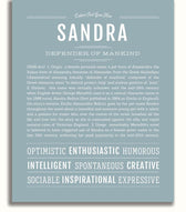 Sandra | Name Art Print – Name Stories