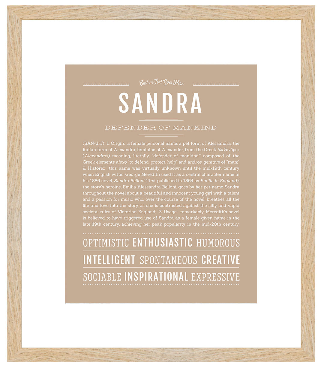 Sandra | Name Art Print