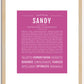 Sandy (female) | Name Art Print