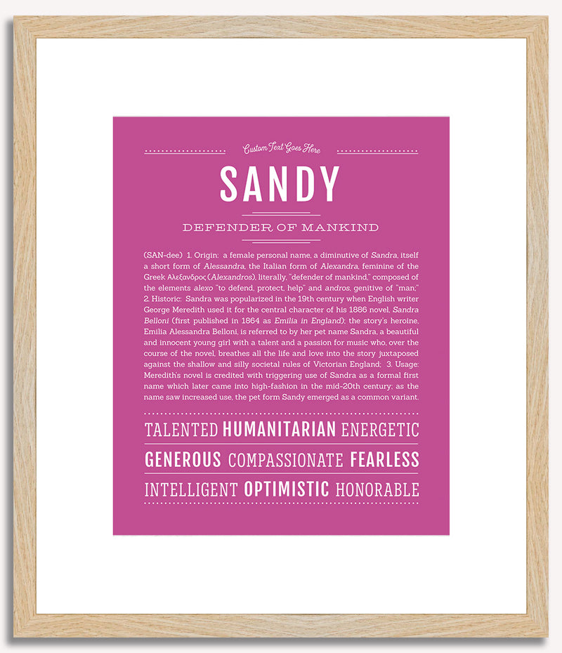 Sandy (female) | Name Art Print