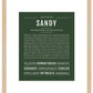 Sandy (female) | Name Art Print