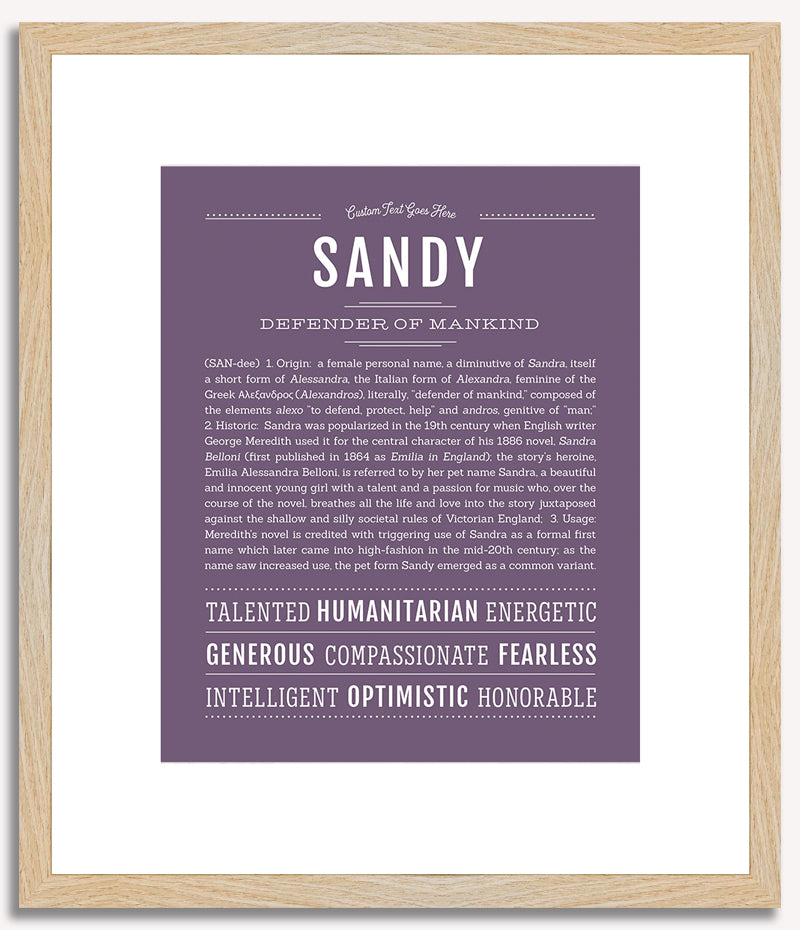 Sandy (female) | Name Art Print