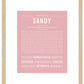 Sandy (female) | Name Art Print