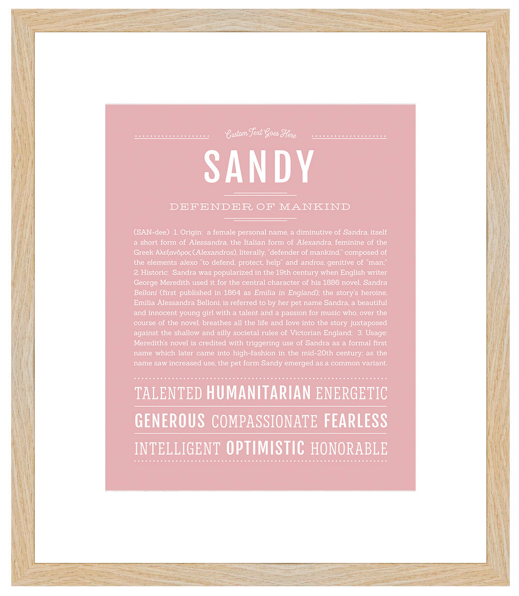 Sandy (female) | Name Art Print