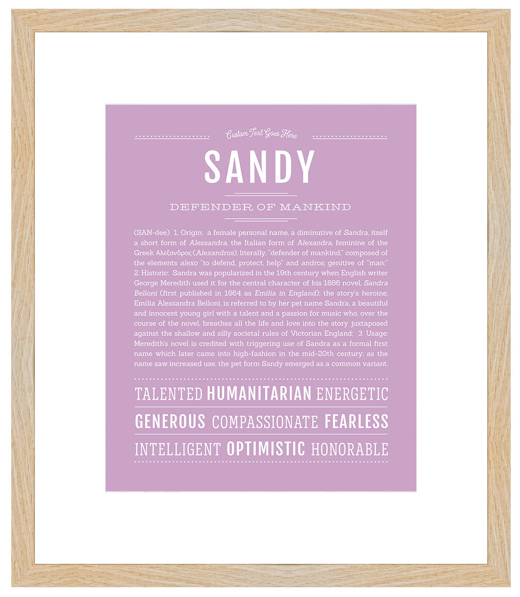 Sandy (female) | Name Art Print