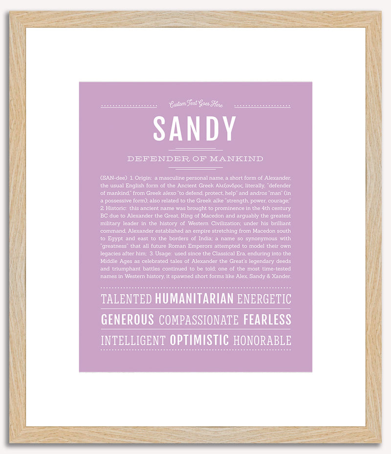 Sandy (male) | Name Art Print