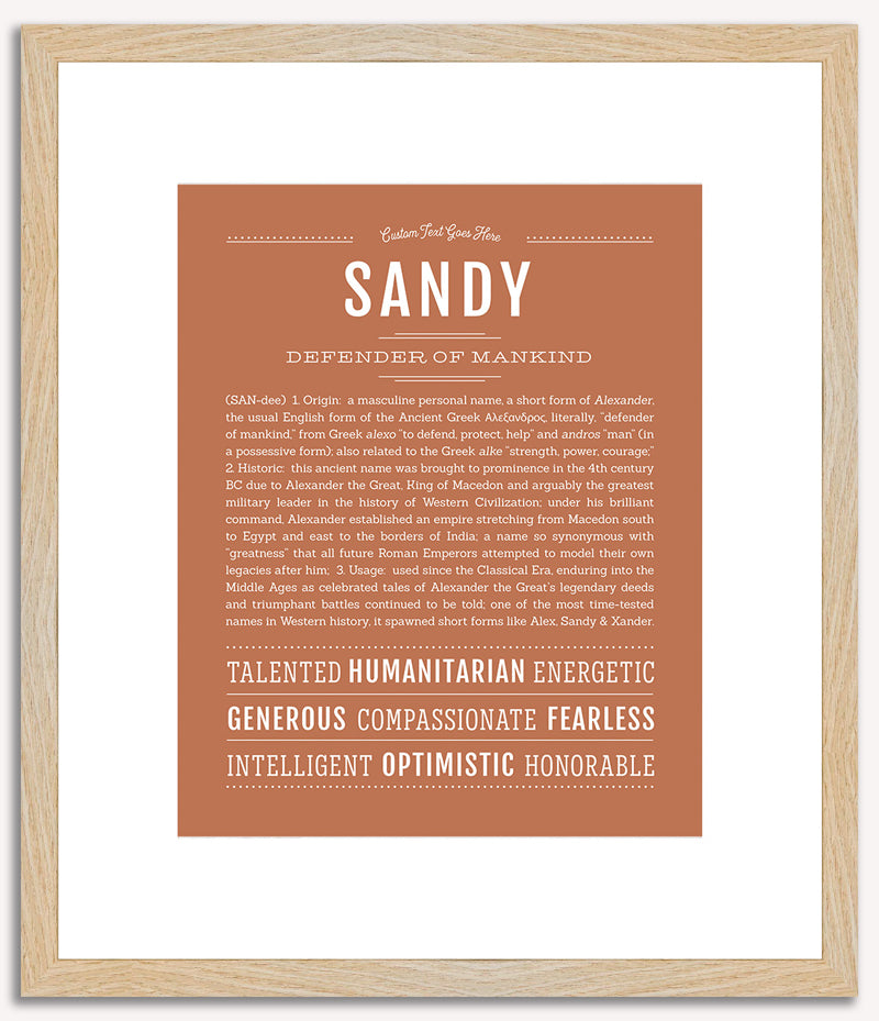 Sandy (male) | Name Art Print