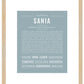 Sania | Name Art Print