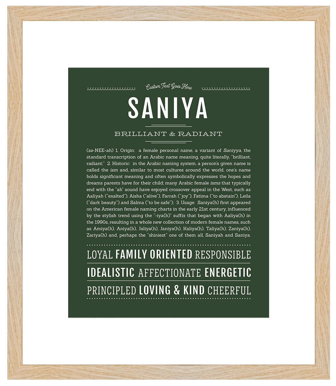 Saniya | Name Art Print