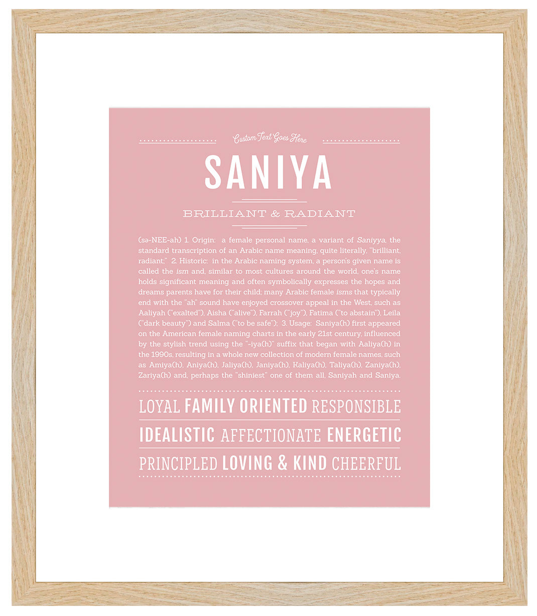 Saniya | Name Art Print