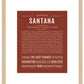 Santana (male) | Name Art Print