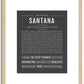 Santana (male) | Name Art Print