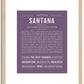 Santana (male) | Name Art Print