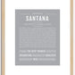 Santana (male) | Name Art Print