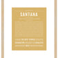 Santana (male) | Name Art Print