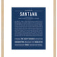 Santana (male) | Name Art Print