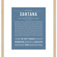 Santana (male) | Name Art Print