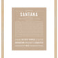 Santana (male) | Name Art Print